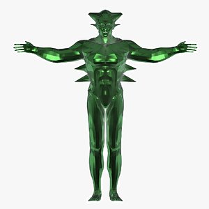 Green Goblin Low Poly Character Model 3D model