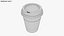 Collezione di tazze da caffè in carta vuota con coperchio nero
