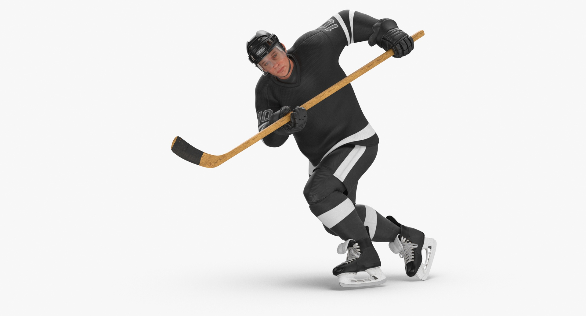 Edmonton Oilers Hockey Goalkeeper Standing Pose 3D model