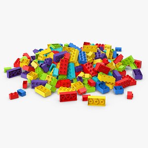 3D Pile Of Brick Toys model