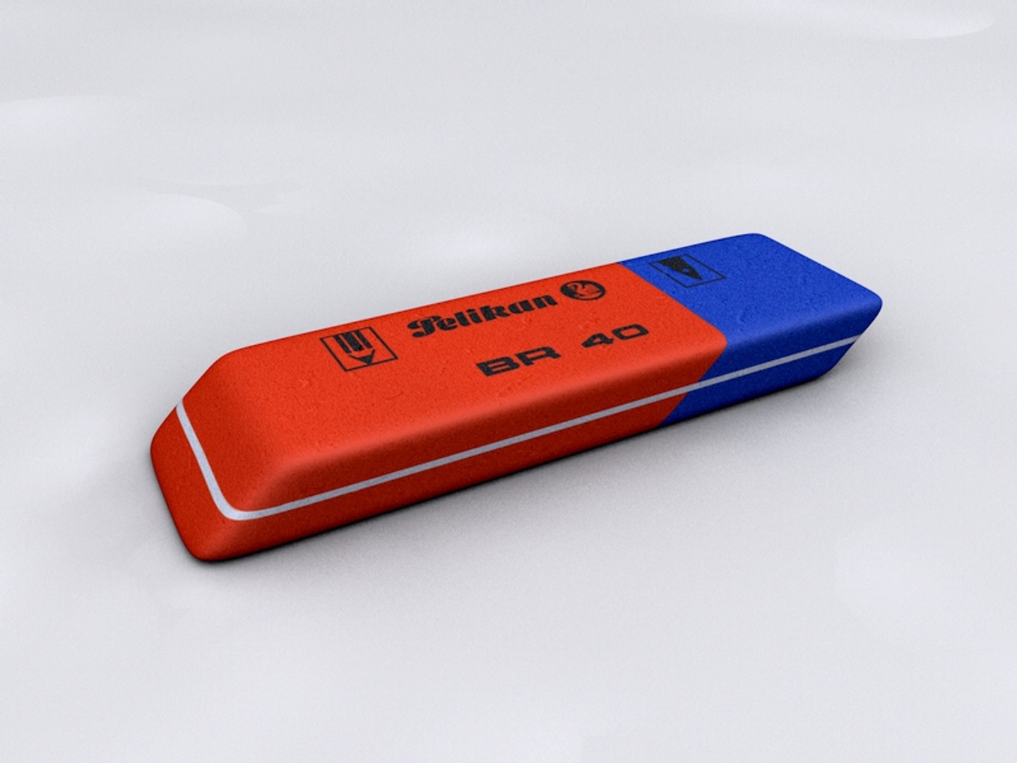 Pelikan Chisel Shape Red Blue Pencil Ink Pelikan BR 40 Eraser 2-Pack ...