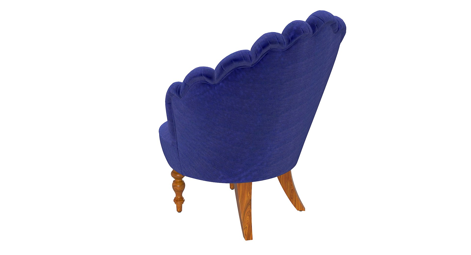 fan velvet armchair 3d max
