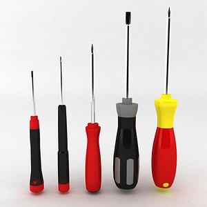 3d screwdrivers plastics metal