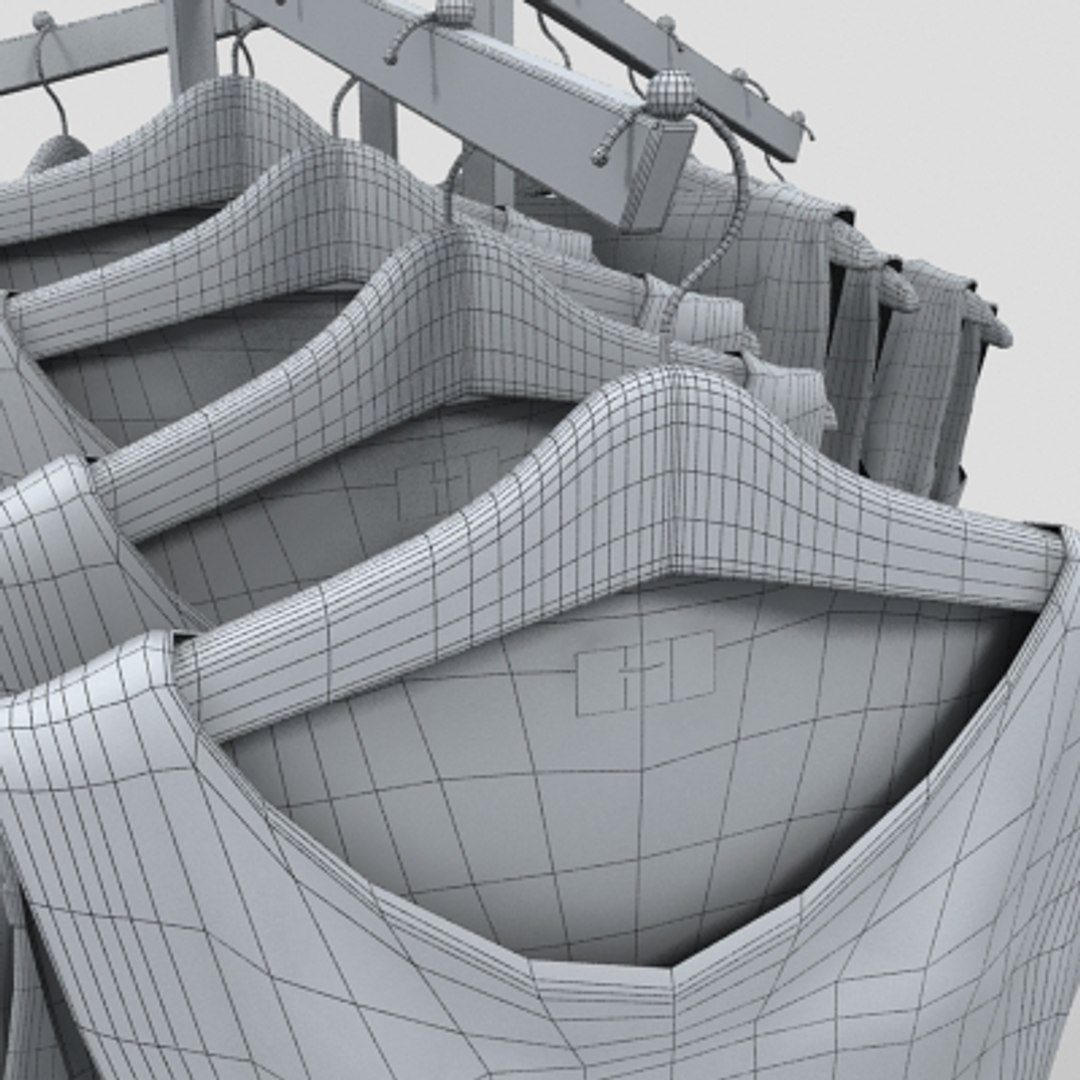 3d Womens Dresses Rack Model