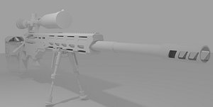cdx sniper rifle 3D model