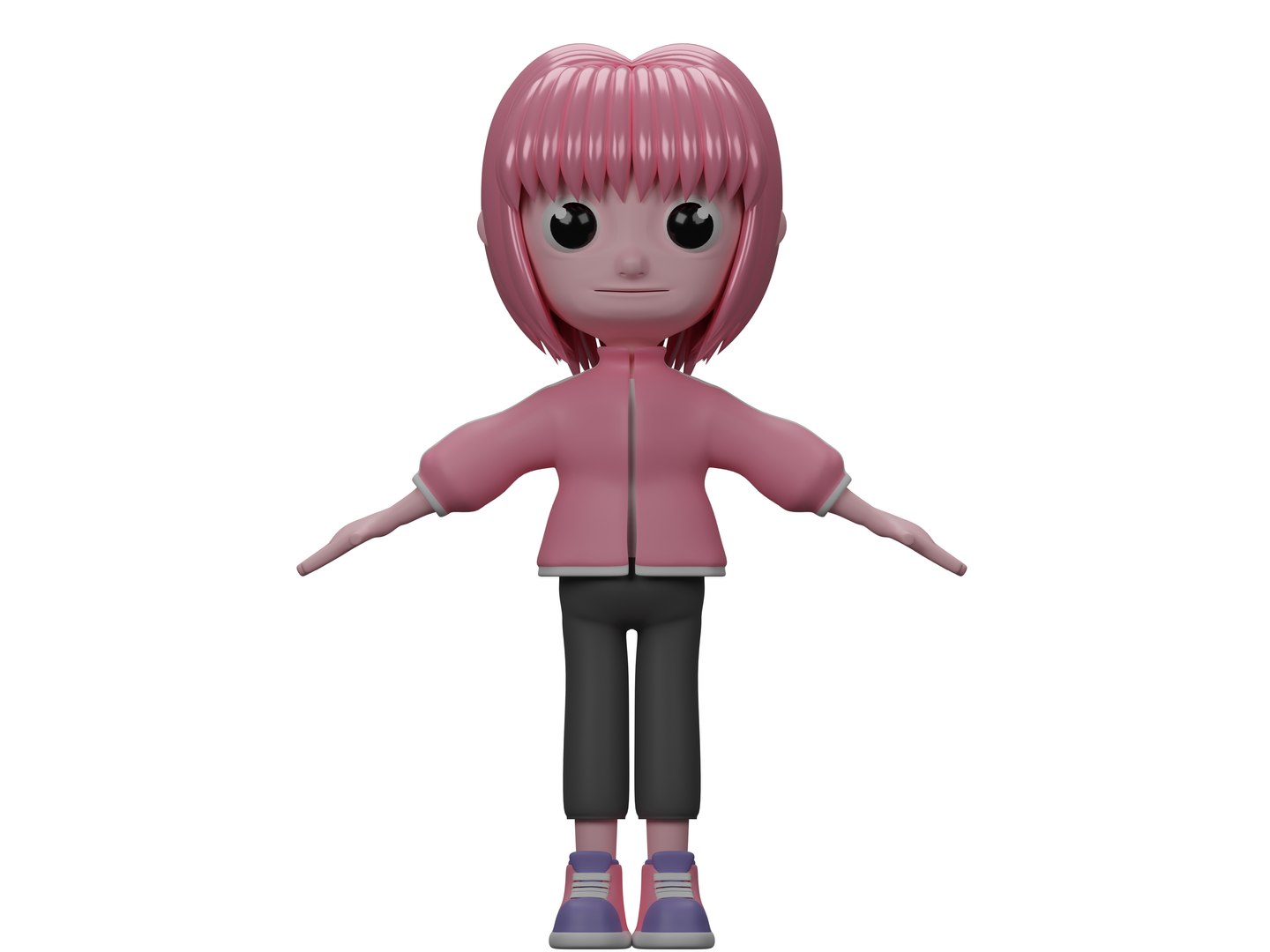 Female Cartoon Characters Base Mesh 3D - TurboSquid 1739826