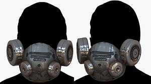 Gas mask respirator scifi futuristic 3D model