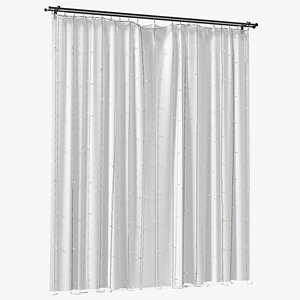3D model LED Curtain Garland Yellow