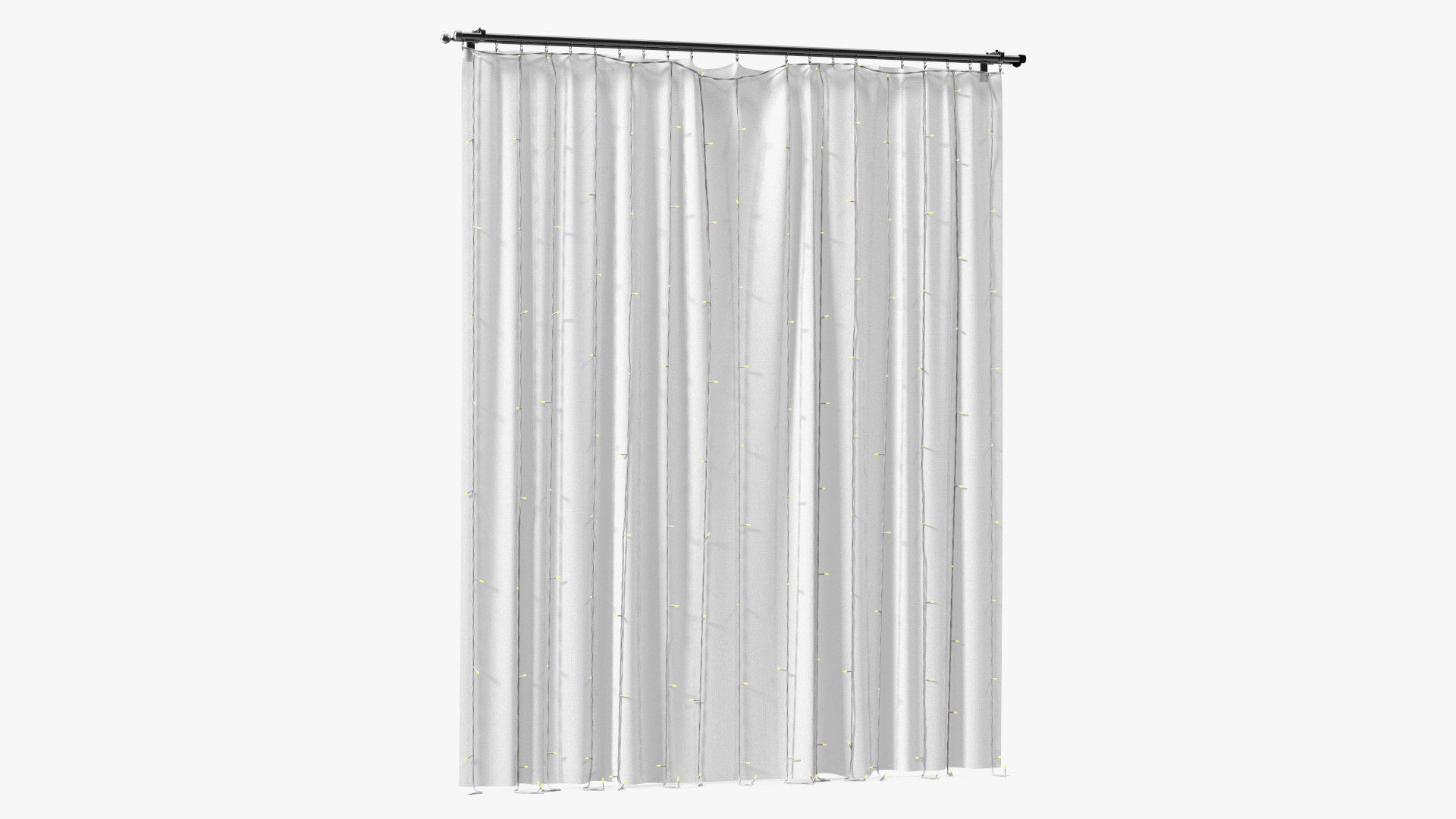 LED Curtain Garland Yellow 3D model preview