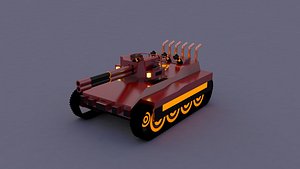 Fire Tiger Lowpoly