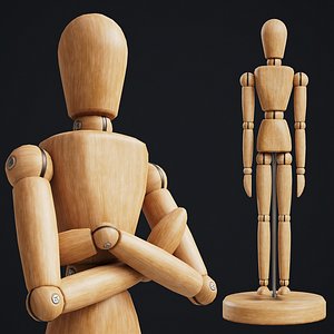 3D Drawing Mannequin Wooden Poseable Figure