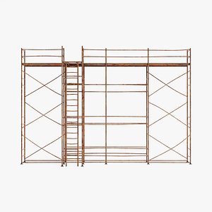 old scaffolding 3D model