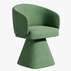 3D Modern Curved Armchair
