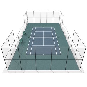 3D Tennis court 01