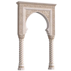 Arch in oriental styl Moroccan Arabic entryway opening