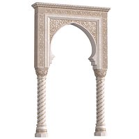Arch in oriental styl Moroccan Arabic entryway opening