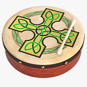 3D model bodhran drum