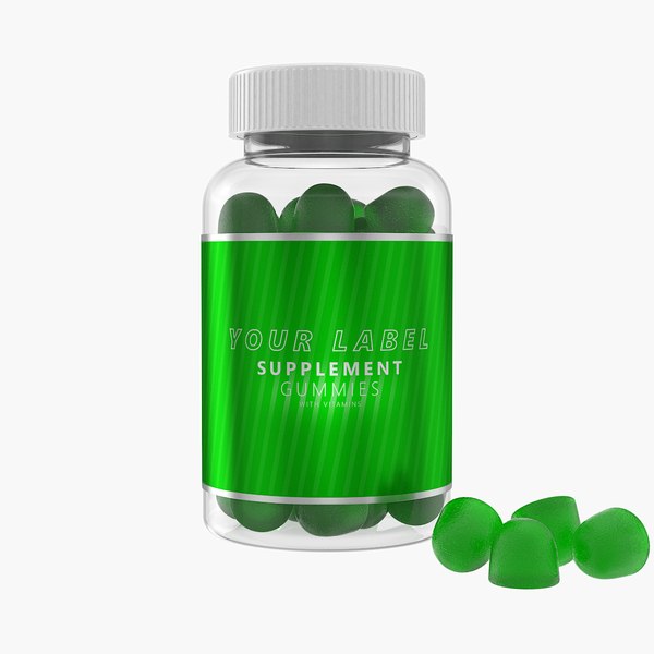 Gummy Supplement Bottle 3 3D model