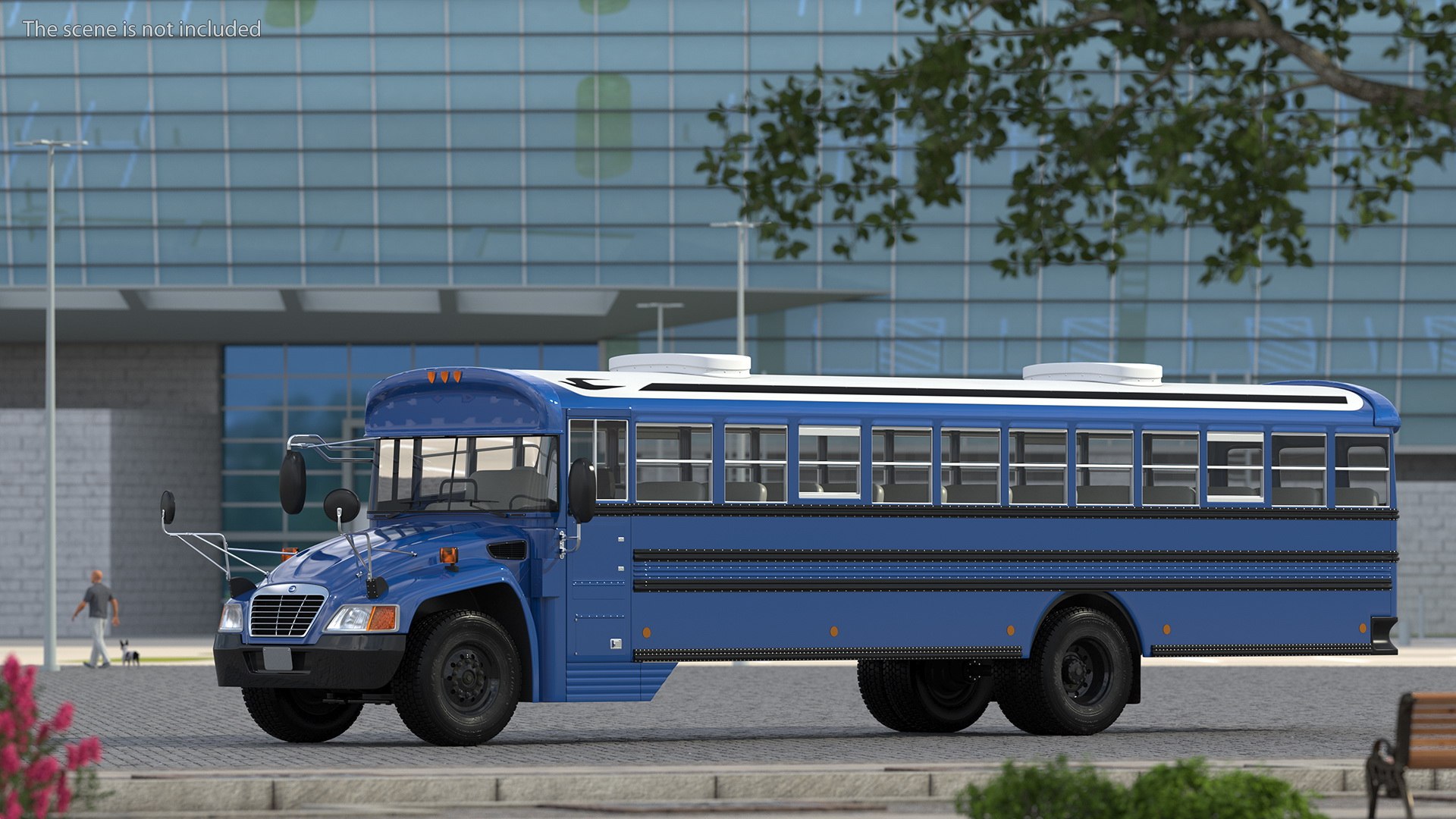 Blue Bird Commercial Bus 3D model preview