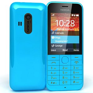 nokia 220 blue 3d