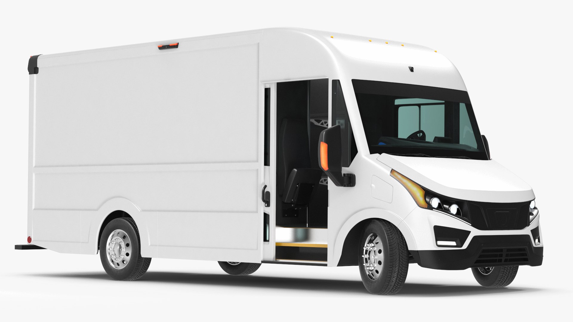 Urban Delivery Truck Rigged 3D model preview