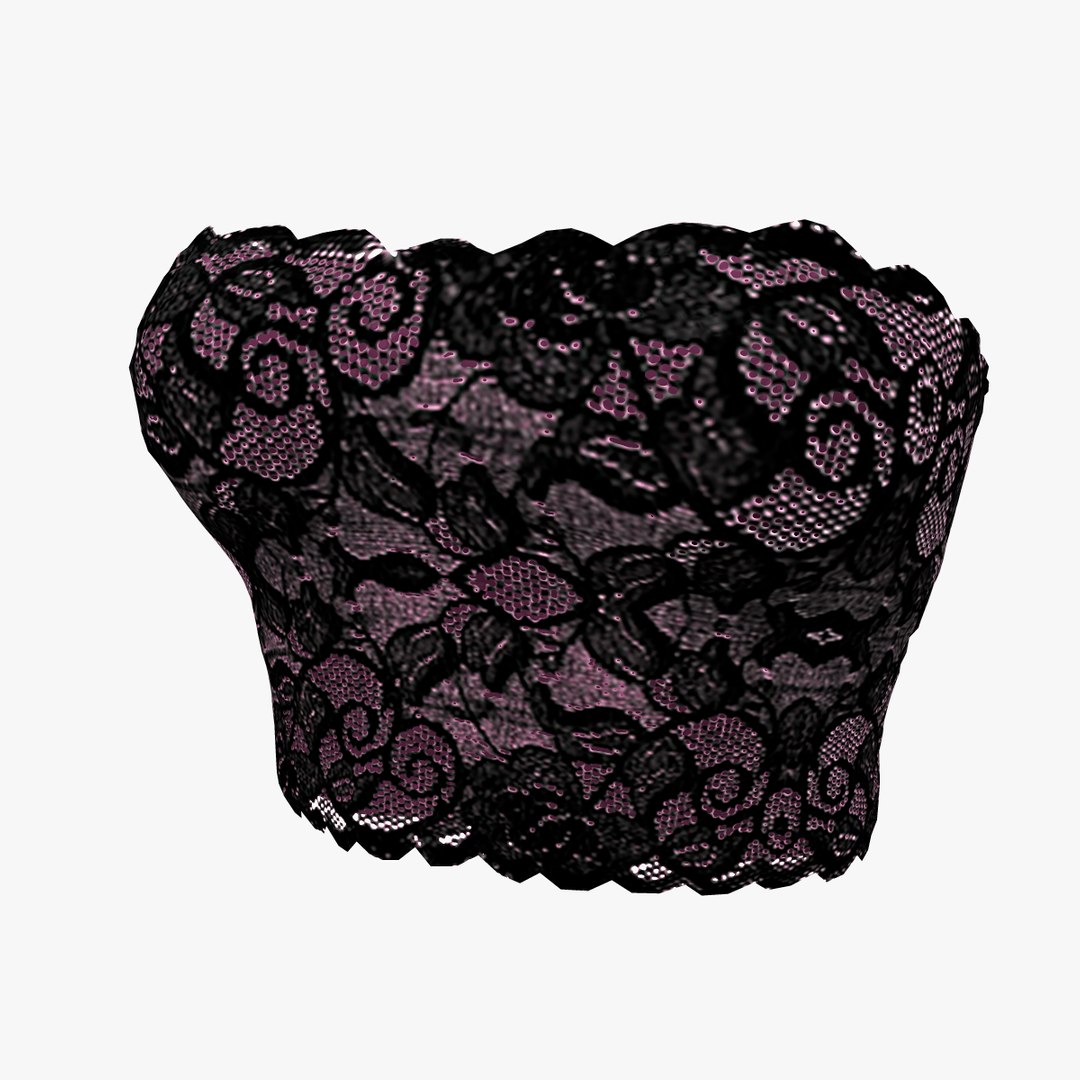 3D Lace Layered Tube Top model - TurboSquid 1840797