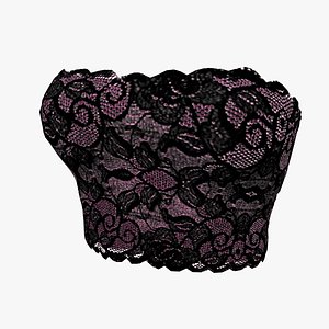 3D Lace Layered Tube Top model
