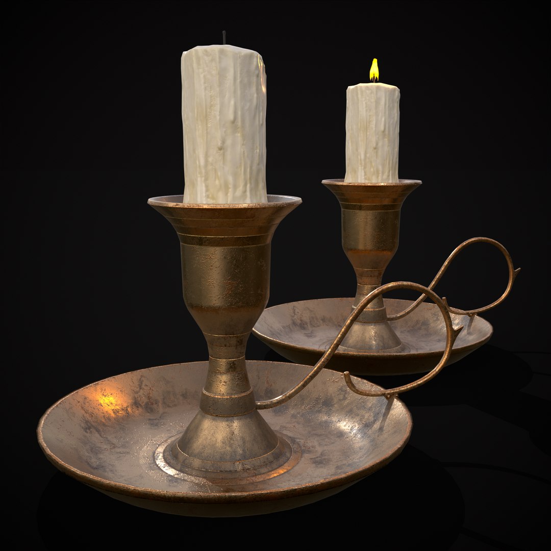 3D Small Bronze Chamberstick - TurboSquid 2097335
