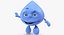 cartoon character water drop 3D model