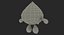 cartoon character water drop 3D model