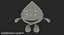 cartoon character water drop 3D model