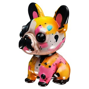 3D Dog Painting model