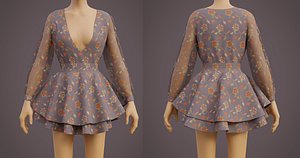 Floral Layered Circle Dress - Ruffle Summer Sundress