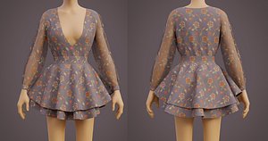 Floral Layered Circle Dress - Ruffle Summer Sundress