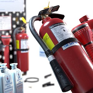 3D emergency set - extinguisher