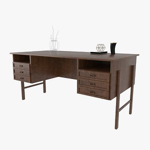 3D model dexter morgan office desk
