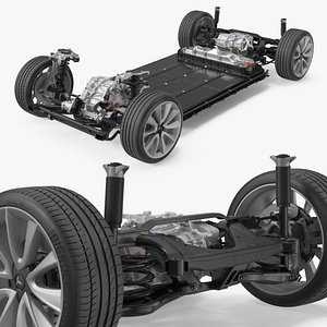 Tesla Model 3 EV Platform with Battery Pack
