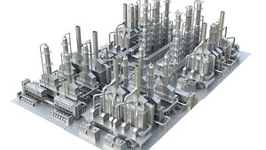 Petrochemical Refinery Kitbash Pack 205 Objects
