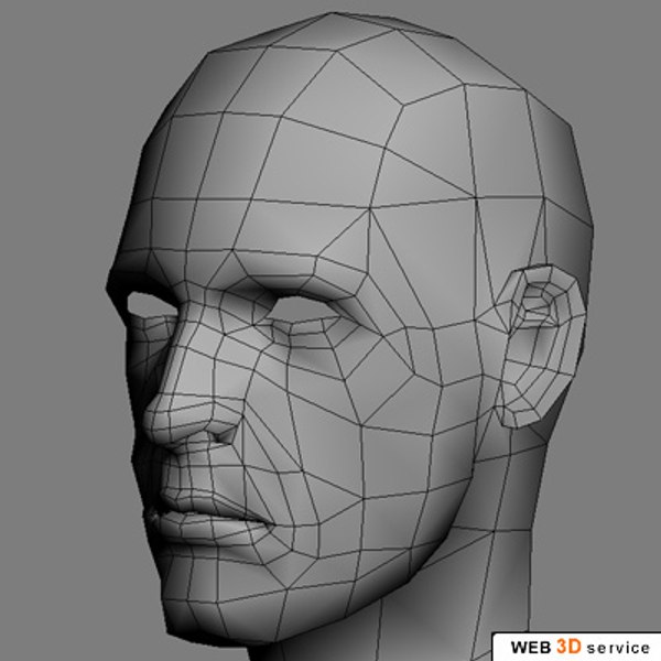 3dsmax male head