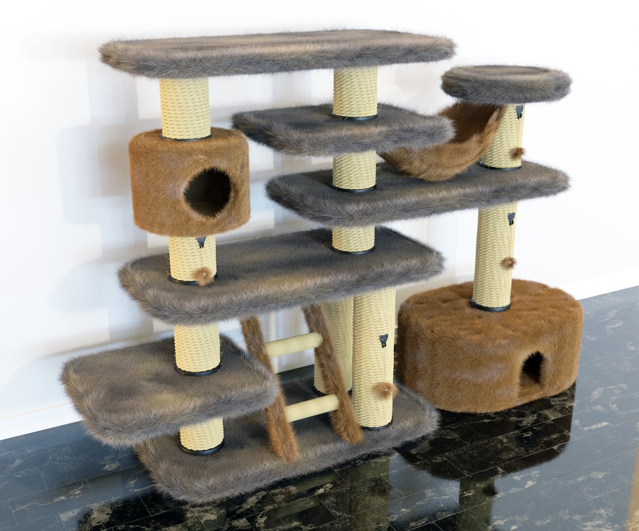 3D Realistic Detailed Cat Tree - TurboSquid 1877487