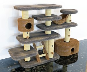 Realistic detailed cat tree