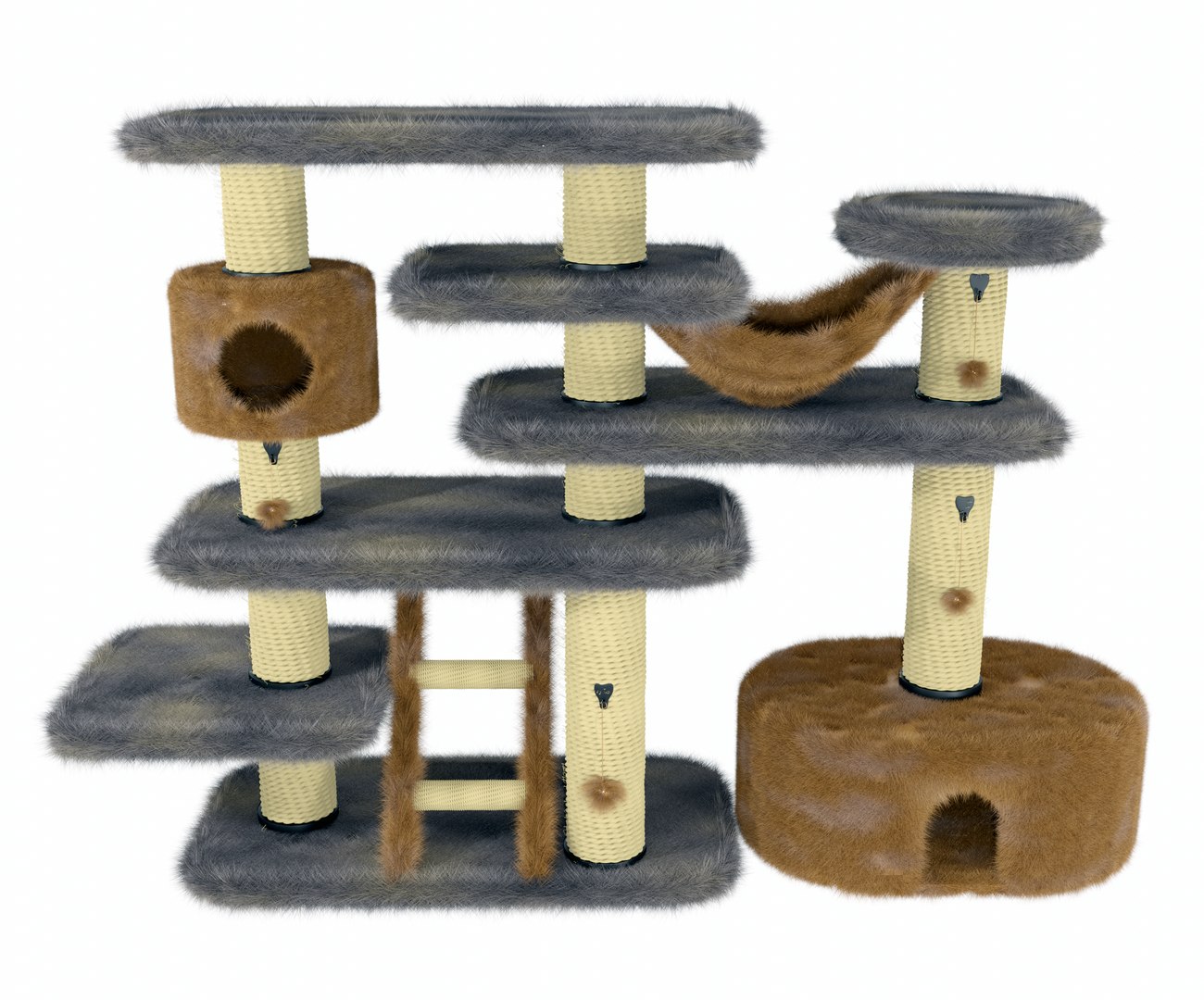 3D Realistic Detailed Cat Tree - TurboSquid 1877487