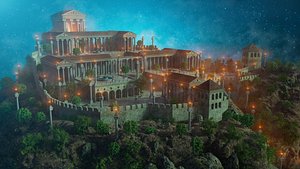 3D model The Acropolis of Lindos