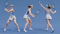 Tennis Player Female - Rigged