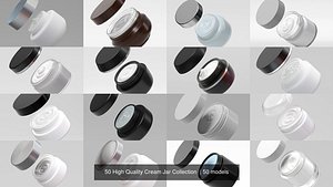 3D 50 High Quality Cream Jar Collection