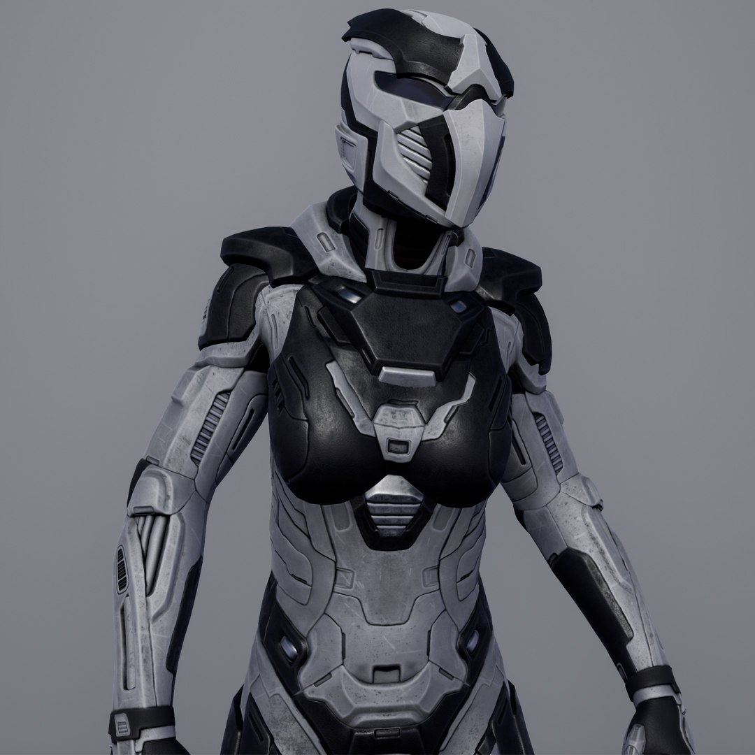 3D Sci-fi Cyber Girl Model - TurboSquid 2078830