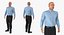 Construction Engineer in Hardhat Standing Pose 3D Model