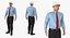 Construction Engineer in Hardhat Standing Pose 3D Model