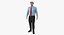 Construction Engineer in Hardhat Standing Pose 3D Model