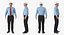 Construction Engineer in Hardhat Standing Pose 3D Model